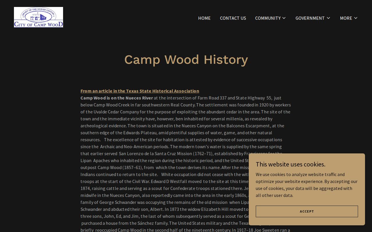 Camp Wood criminal records local history source