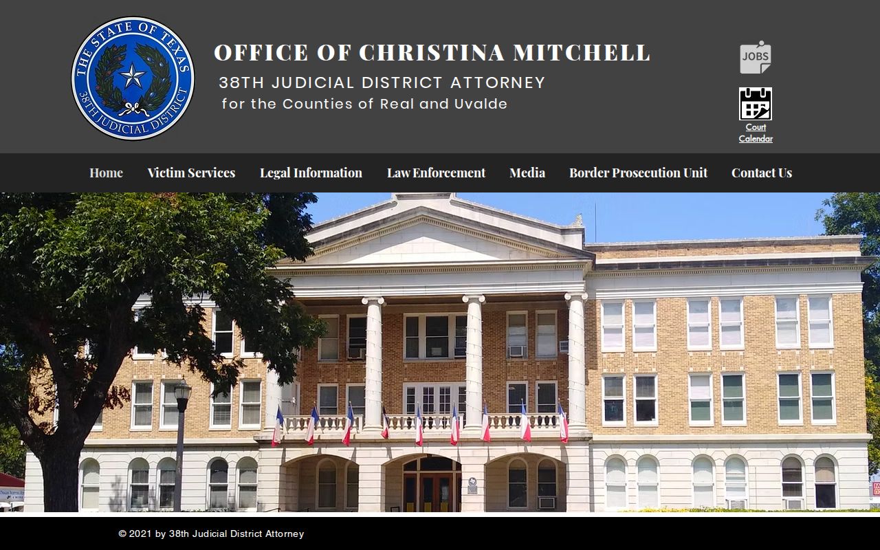 Real County criminal case records context from the 38th Judicial District Attorney
