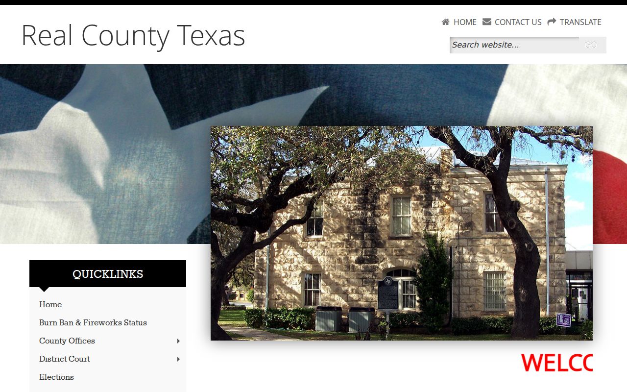 Official Real County website for criminal records offices and courthouse information