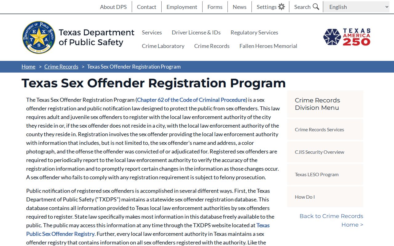 Real County sex offender community notice program in Texas