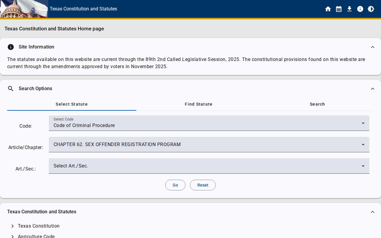 Real County sex offender registry rules in Texas Chapter 62